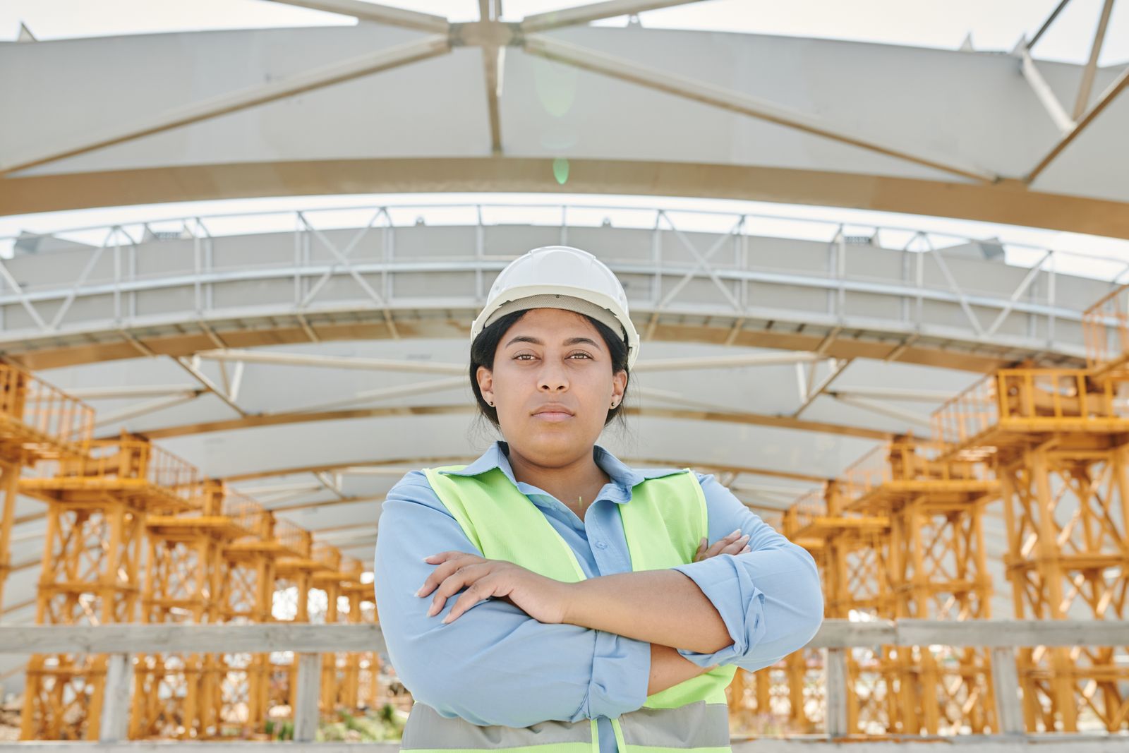 Profesional en una obra